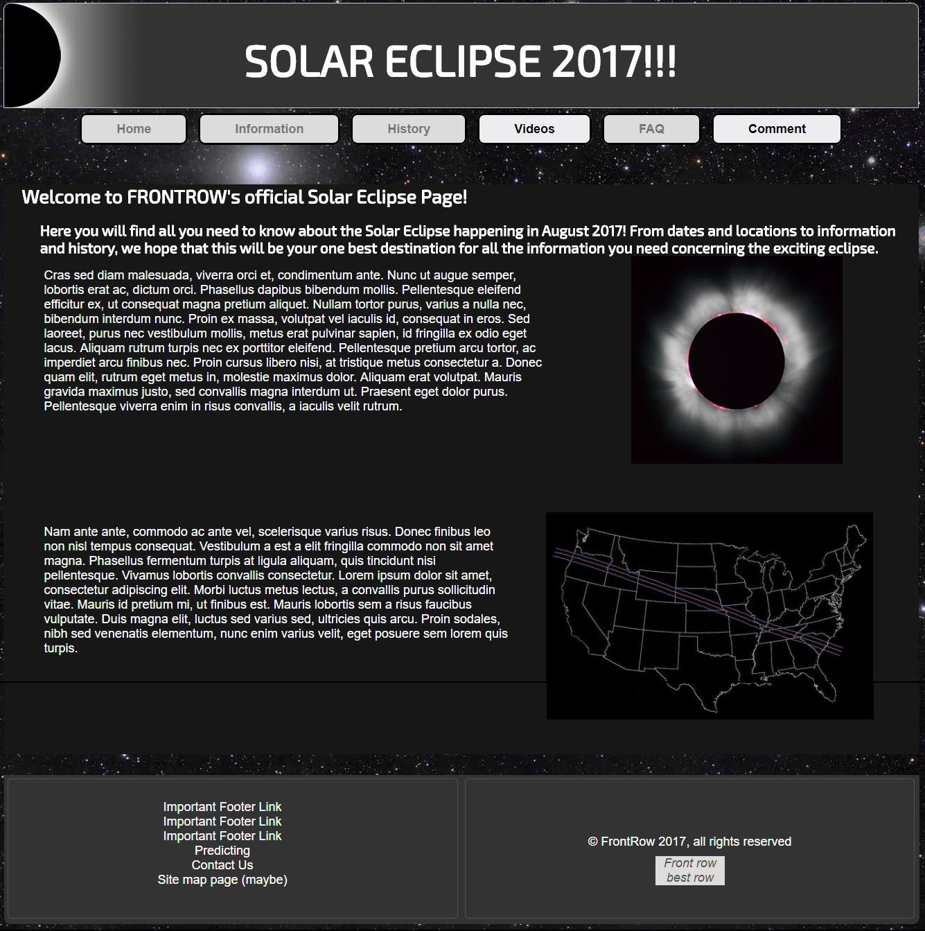 Eclipse webpage classwork