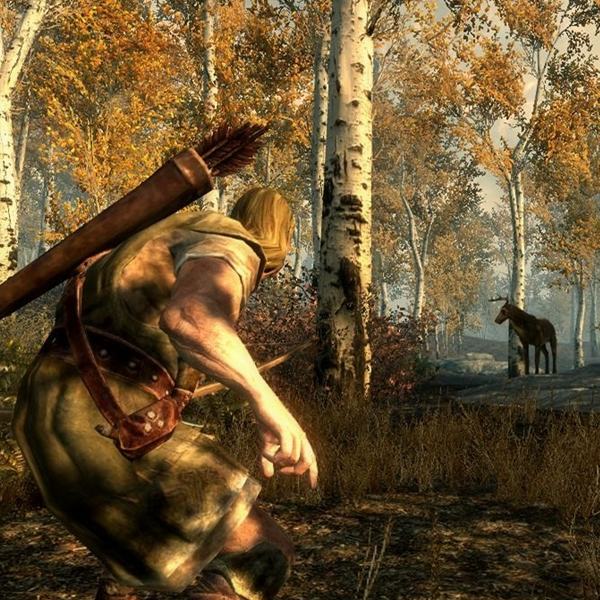 Skyrim Hunting a Deer